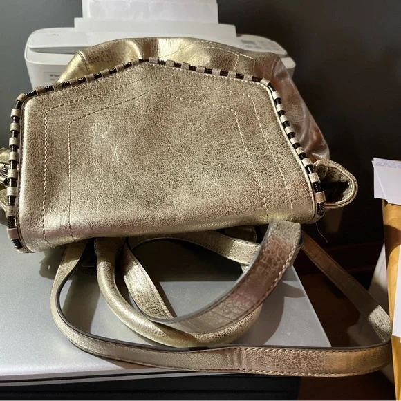 Jessica Simpson Metallic gold/Cream Top-Handle Backpack Tote - Picture 8 of 8